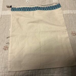Tory Burch Cream and Blue Dust Bag
